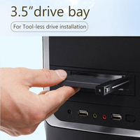 Rak Mobile Enclosure Unestech Tanpa Alat untuk SATA Internal Bay 2.5 Inch, Hot Swappable SSD/HDD
