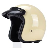 Casque de moto rétro universel certifié DOT pour toutes les saisons, casque vintage demi-ouvert pour homme, casque de sécurité pour scooter électrique