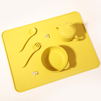 Tapis de table en silicone personnalisé pour bébé, tapis de protection de table en silicone durable, tapis de sol en silicone antidérapant