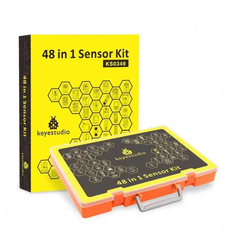 Keyestudio 48 in 1 Sensor Starter Kit With Gift Box For Arduino DIY Projects (48pcs Sensors)