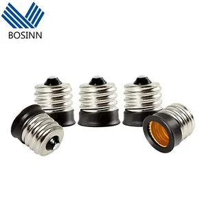 E17 to E12 Socket Adapter Converter Intermediate E17 Base Convert to Candelabra E12 Base Black Lamp Holder