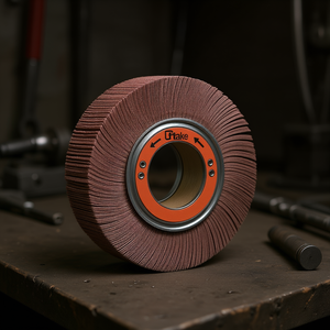Ttake Abrasive Cloth Flap <b>Wheel</b> 250x30x100 Mm With Hole For Metal <b>Grinding</b> - Product Image 3