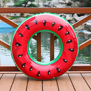 ドーナツアヒル透明ベビーフロートキャノピー付きスイムリングチューブアームバンドストライプインフレータブルプールフロート大人用イエローロゴ付き - Product Image 2