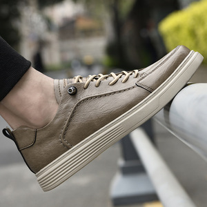 Sneakers plates tendance pour hommes 2026 |   Chaussures en cuir pour hommes, grandes tailles, chaudes, de haute qualité, à enfiler |   Dropshipping - Product Image 3