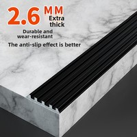 Bandes antidérapantes épaissies en alliage d'aluminium pour marches plates, bordures de marches, garde-angles linéaires inclinés et garnitures pour extérieur