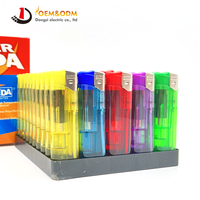 Briquet à gaz jetable transparent Dongyi 2025 OEM 77 mm pour cigares, avec logo personnalisé, pour fumer