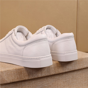 Zapatillas Deportivas Casuales de Piel Genuina de Alta Gama para Hombre, Color Blanco, Duraderas, con Cordones - Product Image 5