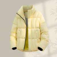 Veste matelassée en duvet pour homme personnalisée, veste d'hiver épaisse, élégante, polyvalente, chaude et résistante au froid pour homme
