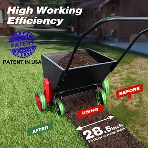 Alta qualidade aço gramado nível ferramenta com alça para jardim quintal gramado drop spreader