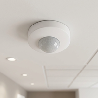 Détecteur de mouvement PIR de plafond à 360 degrés, 12 m, 1200 W, détecteur infrarouge réglable à haute capacité de charge pour les lumières intérieures des couloirs