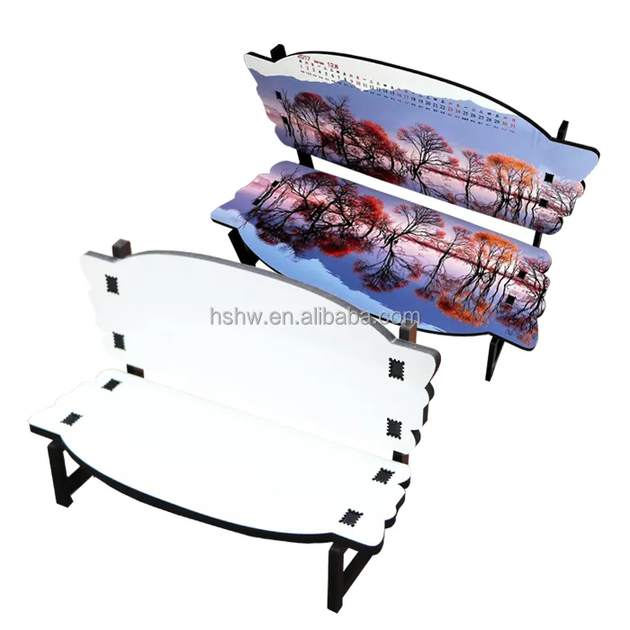 Bricolage artisanat bois bureau maison bureau décoration MDF chaise Sublimation blancs cadeaux commémoratifs banc pour la décoration