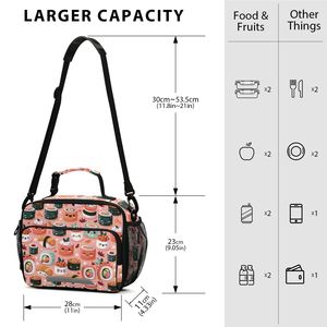 Kawaii Spam Musubi Design <b>Lunch</b> Bag Picnic Handbag Custom Logo Children Kids Boys <b>Insulated</b> <b>Lunch</b> <b>Box</b> Bag for School - Product Image 2