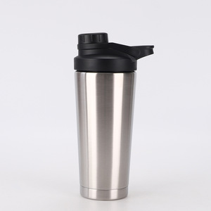 Bouteille <span class=keywords><strong>shaker</strong></span> à protéines en acier inoxydable 304 à double paroi 2026, isolée, anti-fuite, sans BPA, tasse mélangeuse sous vide en métal pour la gym et le sport - Product Image 1