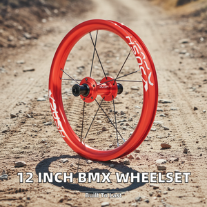 <span class=keywords><strong>Roue</strong></span> de vélo <span class=keywords><strong>BMX</strong></span> en alliage avec frein V avant/arrière, jante en aluminium de 12 pouces, revêtement en poudre, durable, pour vélos d'enfants, frein à disque - Product Image 1