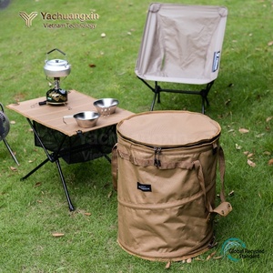 Cubo de basura plegable para acampar al aire libre, picnic, artículos portátiles diversos, cesto para ropa sucia, almacenamiento multifuncional con resorte - Product Image 6