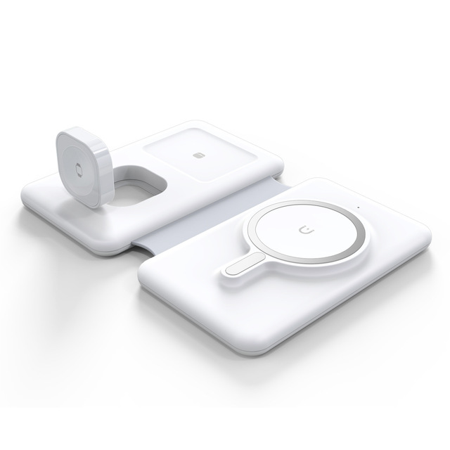 3-in-1 Promotional Foldable Magnetic Wireless Charging Station for Mobile Phone Charging