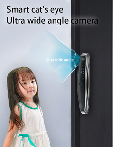 Serrure de porte intelligente Tuya, appels vidéo de haute qualité, œil de chat, empreinte digitale, mot de passe à distance, pour bois, acier, connectivité Wi-<span class=keywords><strong>Fi</strong></span>, <span class=keywords><strong>carte</strong></span> mémoire - Product Image 4