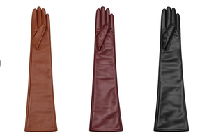 Gants longs en cuir de mouton personnalisés 2026 avec écran tactile, anti-boulochage, longueur coude, pour femme, pour le ski - Product Image 3