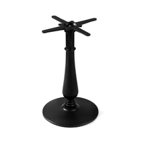 WEKIS Base de table circulaire tulipe en acier noir Offre Spéciale avec support rond pour table de bar à manger Base de table en fer forgé