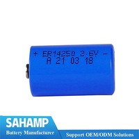 Baterai Lithium ER14250 untuk Robot Industri & Mainan (3.6V Silinder LiSOCl2/Solid State 6000 Siklus Penggunaan, Pengosongan Daya Sendiri Rendah)