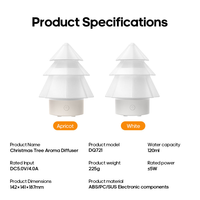 Diffuseur décoratif pour arbre de Noël, lumière LED à 7 couleurs changeantes, veilleuse, 120 ml, brume froide ultrasonique, mini aromathérapie USB pour la maison