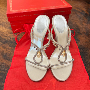 Sandali con tacco alto e strass, a punta aperta, con cinturino singolo, da donna, novità estate 2026, con tacco sottile, freschi - Product Image 5