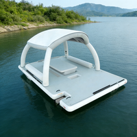 Île flottante gonflable Drop Stitch pour jeux aquatiques estivaux, île de fête gonflable personnalisée à vendre pour usage commercial