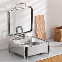 Équipement de buffet électrique LIYUNDA, ensemble de chauffe-plats en acier inoxydable 304, finition miroir, support de présentation pour la restauration moderne