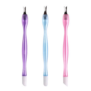 <span class=keywords><strong>Fourche</strong></span> à double tête avec manche en plastique, pelle en acier inoxydable, soin des ongles, usage commercial, modèle (nacré), vente en gros d'usine - Product Image 1