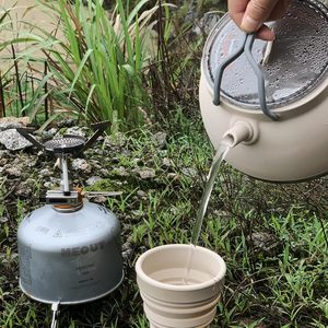 Bouilloire <span class=keywords><strong>de</strong></span> camping pliable <span class=keywords><strong>de</strong></span> 50,7 oz avec trépied en silicone, cafetière portable pliable pour le camping - Product Image 3