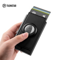 Dompet Pop Up Anti-RFID TVC900AT dengan Logo Kustom, Tempat Kartu Kredit Aluminium, dan Kompatibel dengan Airtag