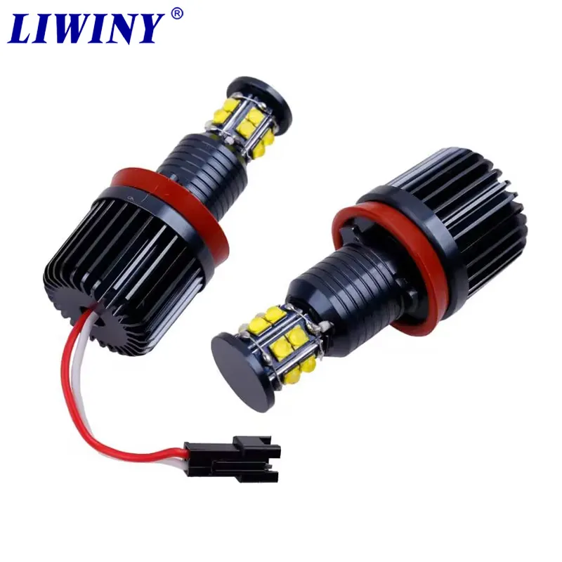 Liwiny Interior 120W coche Led faro Angel Eyes bombillas 6000K Halo anillo bombillas para Bm-w E90 E91 E92 E93 X5 X6 M3 H8