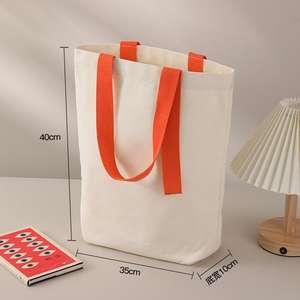 Sac fourre-tout en <span class=keywords><strong>toile</strong></span> de coton écologique polyvalent en gros Léger Pratique Logo de couleur personnalisé Bibliothèque Voyages Décontracté - Product Image 3