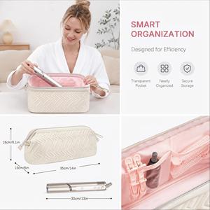 Wide Open Flex Style <strong>Case</strong> Fit Flat Straightener Curling Irons Hair Tools Travel Bag for Hair Dryer Attachments - Product Image 2