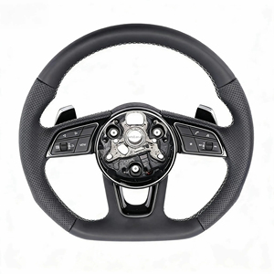 Volant sport en cuir chauffant à fond plat pour <span class=keywords><strong>Audi</strong></span> A6 A7 <span class=keywords><strong>C8</strong></span> S6 S7 <span class=keywords><strong>RS</strong></span> <span class=keywords><strong>6</strong></span> <span class=keywords><strong>RS</strong></span> 7 2019-2025, amélioré pour <span class=keywords><strong>Audi</strong></span> A7 <span class=keywords><strong>C8</strong></span> - Product Image 1