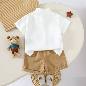 PSJ-NPF Nouveauté Été Ensemble Vêtements Bébé Garçon 1 à 3 Ans Chemise + Short pour Enfants - Product Image 2