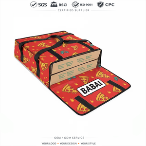 Bolsa Térmica <span class=keywords><strong>para</strong></span> Entrega de Pizza con Logotipo Personalizado, Bolsa de Transporte de Pizza Roja <span class=keywords><strong>para</strong></span> Entrega de Alimentos Calientes - Product Image 1
