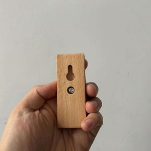 Eco-Friendly Solid Wood Wall Mounted <b>Hook</b> Curved Wooden <b>Clip</b> Hanger for Clothes Bags Towels - Product Image 3