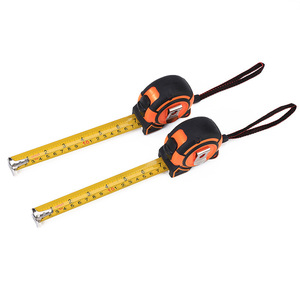Self-winding Brake Tape Measure 5m Steel Blade Push Button Lock Metric Automatic Return For Engineering And Hardware Use - Product Image 1