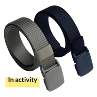 120cm Nylon Outdoor Sicherheitsgürtel mit Automatischer Kunststoffschnalle, Vielseitiger Lässiger Personalisierter Tarnmuster-Hosengürtel