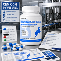 Créatine monohydrate ODM, supplément nutritionnel pré-entraînement, récupération musculaire, nutrition sportive, capsules de créatine monohydrate