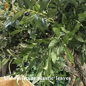 Grand olivier artificiel vert d'extérieur pour la décoration de restaurants, mariages, Noël et Pâques - Plastique/fibre de verre écologique - Product Image 5