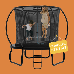 Zoshine 8ft 15ft 16ft hình chữ nhật lớn Tấm bạt lò xo ngoài trời cong cực bí ngô màu đèn LED phun nước Túi bóng đá - Product Image 5