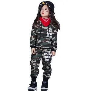 Детские танцевальные брюки в стиле хип-хоп, камуфляжная школьная форма для девочек