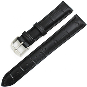 Bracelet de montre connectée de luxe en cuir véritable grain crocodile respirant pour <span class=keywords><strong>homme</strong></span>, boucle ardillon, utilisations multiples, différentes tailles 14 mm - Product Image 2