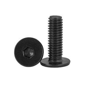 Viti a brugola a testa piatta ultra sottile M2 M2.5 M3 M4 M5 M6 M8 M10 M12 in acciaio inossidabile 304 nero - Product Image 1