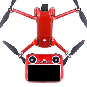 Drone พร้อมรีโมทคอนโทรลฝาครอบป้องกันสติกเกอร์ผิวAntiscratchเรืองแสงสติกเกอร์Droneอุปกรณ์เสริมสําหรับDJI Mini 3 Pro