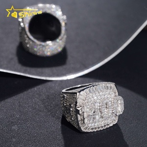 Anillos de Campeón Personalizados en Plata 925, Estilo Hip Hop para Hombre, con Nombre y Moissanita - Product Image 3