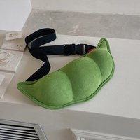 Sac bandoulière personnalisé en forme de pois, sac banane en fourrure, sac de taille en peluche, sac Ita
