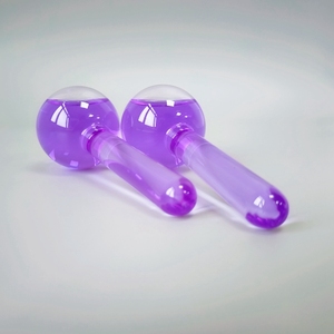 Nuevo Producto masaje Facial belleza SPA de vidrio de color púrpura hielo globos con líquido dentro de la - Product Image 2